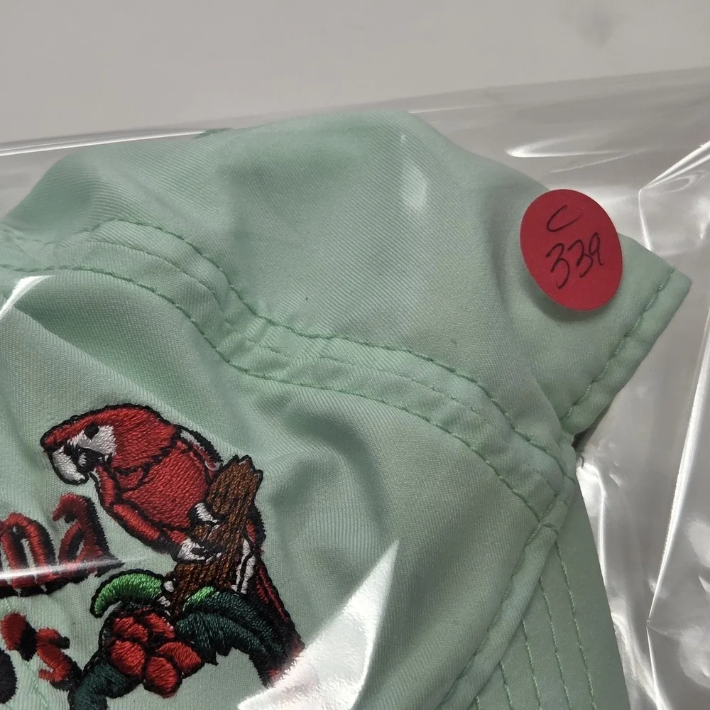 Bahama Bob's Hat Cap Gulf Shores, Alabama Green Strapback Adjustable‎ Parrot
